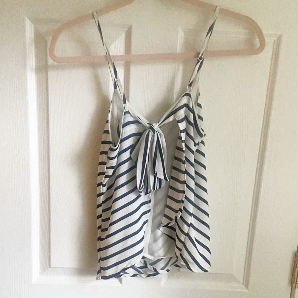Open Back Striped Top - Picture 4 of 4